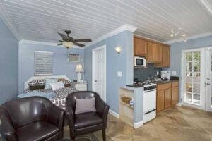 white shiplap ceilings, blue walls
